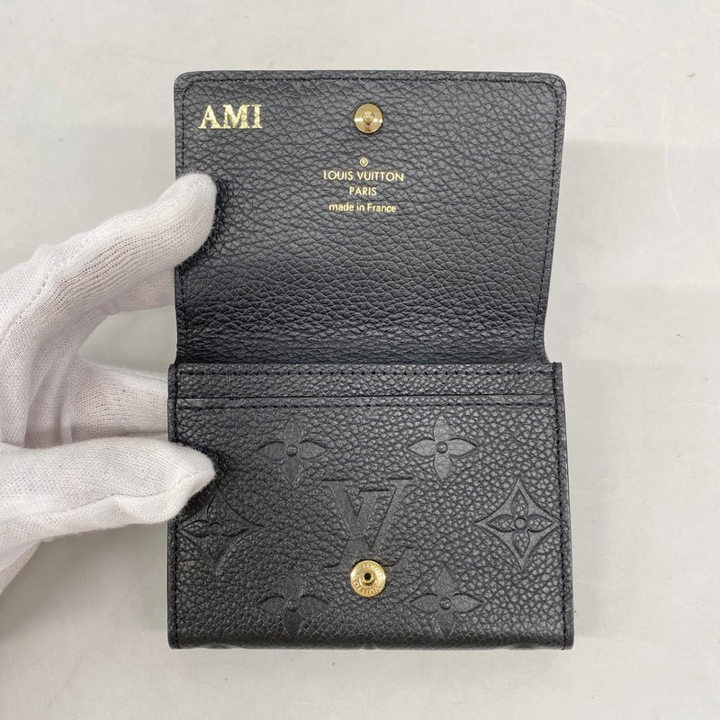 【6ic3867】ルイヴィトン 名刺入れ モノグラム・アンプラント アンヴェロップカルトドゥヴィジット M27908 ノワール【中古】レディース
