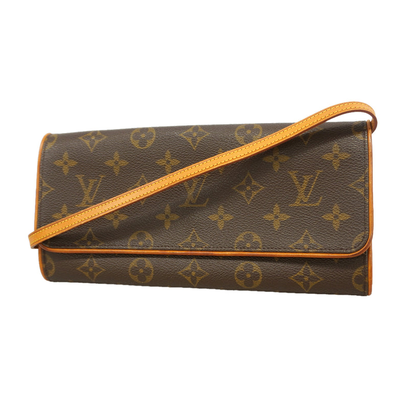 【6ic3886】ルイヴィトン ショルダーバッグ モノグラム ポシェットツインGM M51852 ブラウン【中古】レディース