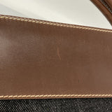 【6ic3899】シャネル トートバッグ デニム レザー ブラック ブラウン シルバー金具【中古】レディース