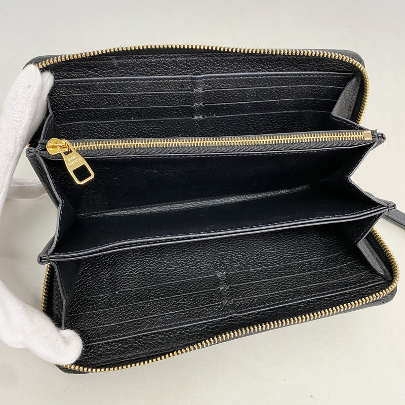 【6ic3907】ルイヴィトン 長財布 モノグラム・アンプラント ジッピーウォレット M61864 ノワール【中古】メンズ レディース ユニセックス