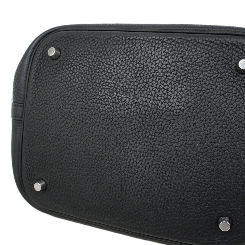 【6ic3922】エルメス ハンドバッグ ピコタンロックMM トリヨンクレマンス ブラック シルバー金具 A刻印【中古】レディース