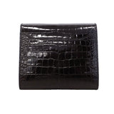 【6ic3923】エルメス 財布 コンスタンスコンパクト アリゲーター ブラック シャンパンゴールド金具 A刻印【中古】レディース