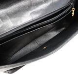 【6ic3924】シャネル ショルダーバッグ デカマトラッセ Wチェーン ラムスキン ブラック ゴールド金具【中古】レディース