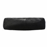 【6ic3924】シャネル ショルダーバッグ デカマトラッセ Wチェーン ラムスキン ブラック ゴールド金具【中古】レディース