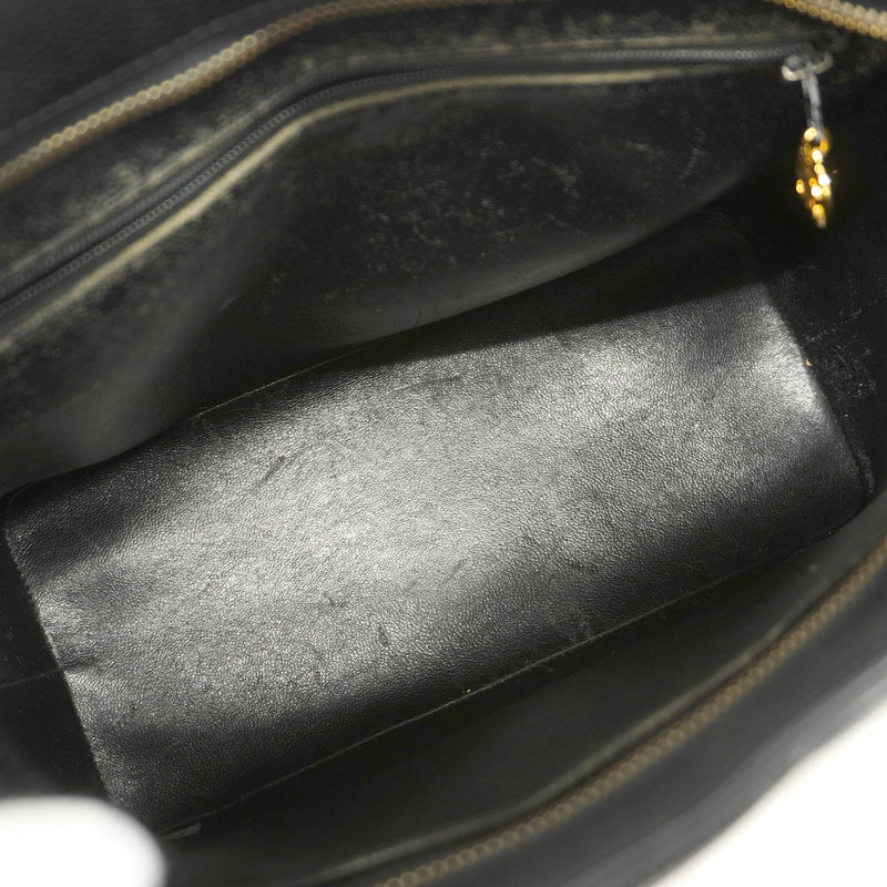 【6ic3925】シャネル トートバッグ 復刻トート キャビアスキン ブラック ゴールド金具【中古】レディース