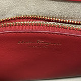 【6ic3935】サルヴァトーレフェラガモ ハンドバッグ ジェットセット レザー ブラック レッド シャンパンゴールド金具 2wayバッグ【中古】レディース