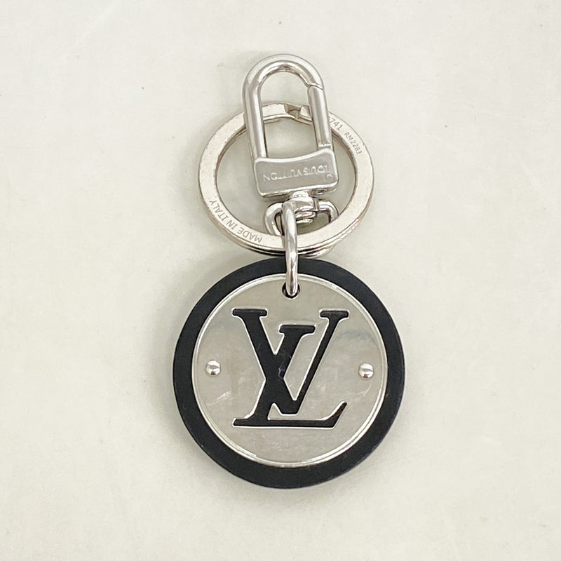【6ic3944】ルイヴィトン キーホルダー・チャーム LVサークル M00741 シルバー ブラック【中古】メンズ