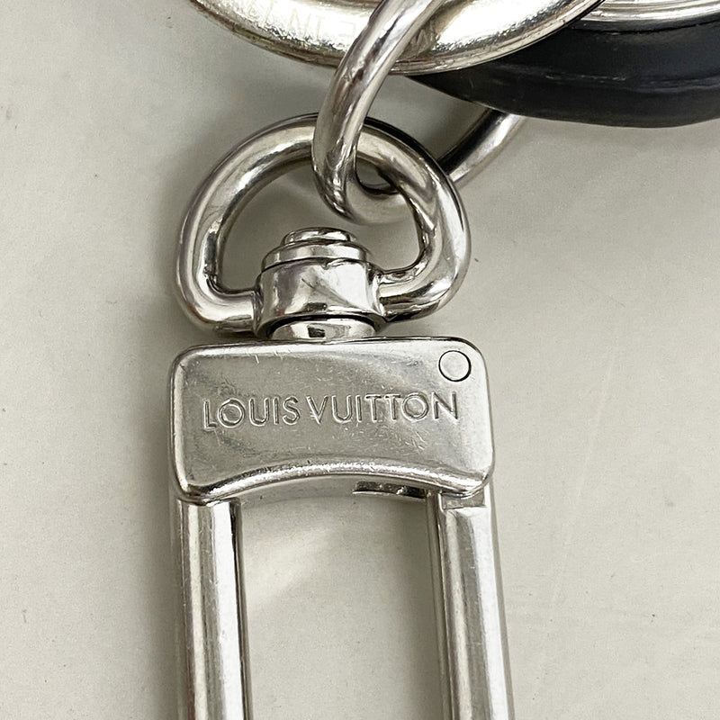 【6ic3944】ルイヴィトン キーホルダー・チャーム LVサークル M00741 シルバー ブラック【中古】メンズ