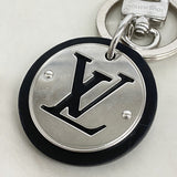 【6ic3944】ルイヴィトン キーホルダー・チャーム LVサークル M00741 シルバー ブラック【中古】メンズ