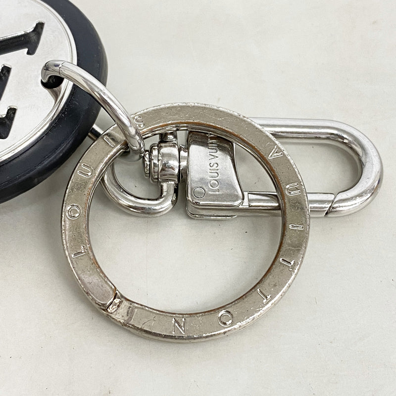 【6ic3944】ルイヴィトン キーホルダー・チャーム LVサークル M00741 シルバー ブラック【中古】メンズ