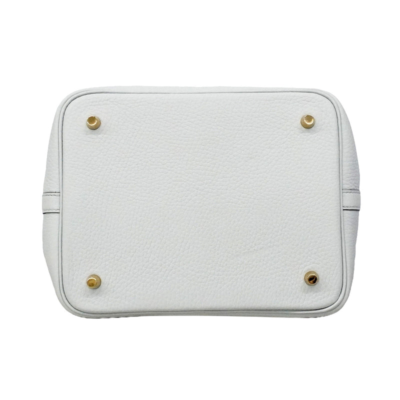 【6ic3961】エルメス ハンドバッグ ピコタンロックMM トリヨンクレマンス ブルーペール ゴールド金具 B刻印【中古】レディース