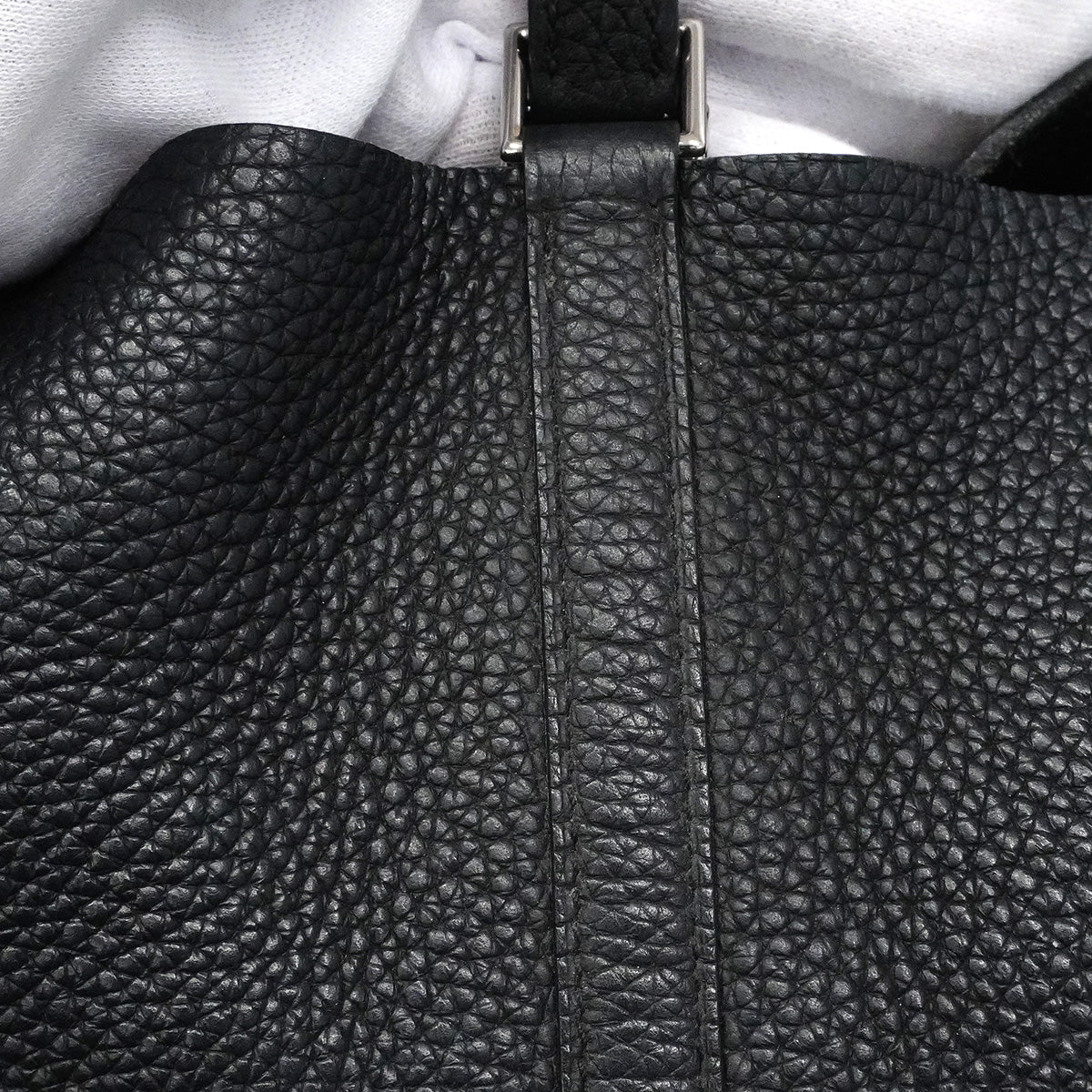【6ic3962】エルメス ハンドバッグ ピコタンロックMM トリヨンクレマンス ブラック シルバー金具 X刻印【中古】レディース