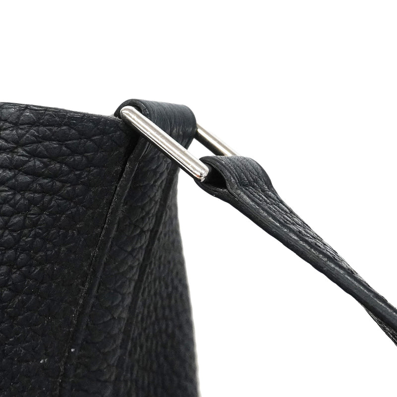 【6ic3962】エルメス ハンドバッグ ピコタンロックMM トリヨンクレマンス ブラック シルバー金具 X刻印【中古】レディース