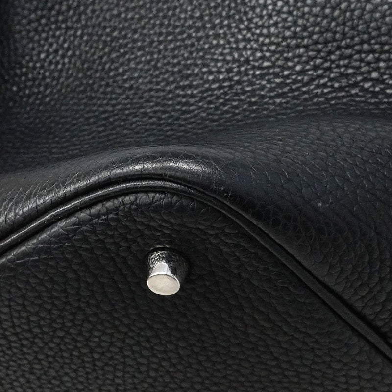 【6ic3962】エルメス ハンドバッグ ピコタンロックMM トリヨンクレマンス ブラック シルバー金具 X刻印【中古】レディース