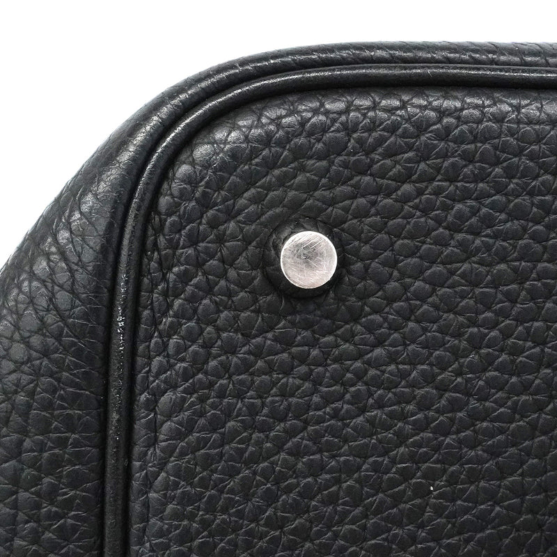 【6ic3962】エルメス ハンドバッグ ピコタンロックMM トリヨンクレマンス ブラック シルバー金具 X刻印【中古】レディース