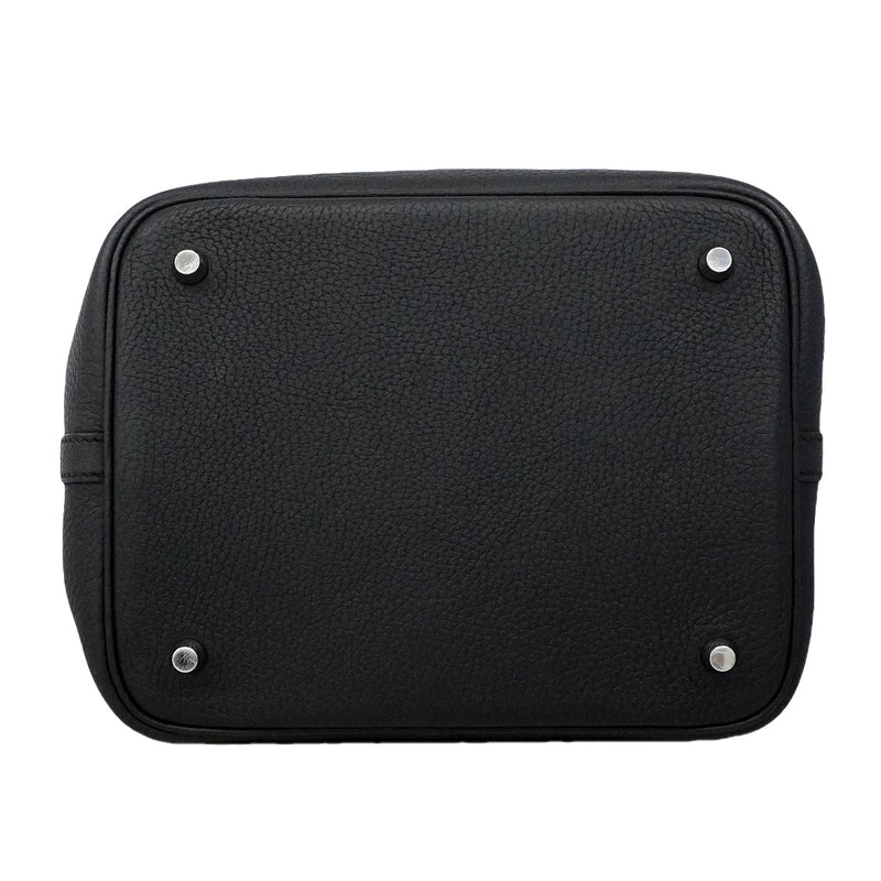【6ic3963】エルメス ハンドバッグ ピコタンロックMM トリヨンクレマンス ブラック シルバー金具 U刻印【中古】レディース
