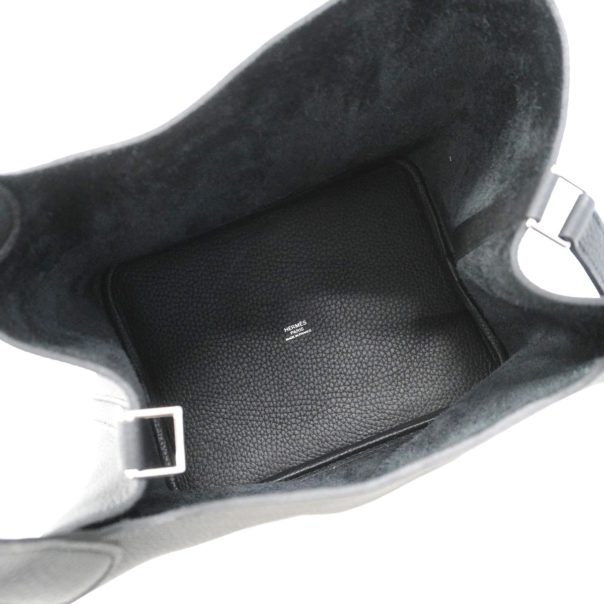 【6ic3963】エルメス ハンドバッグ ピコタンロックMM トリヨンクレマンス ブラック シルバー金具 U刻印【中古】レディース