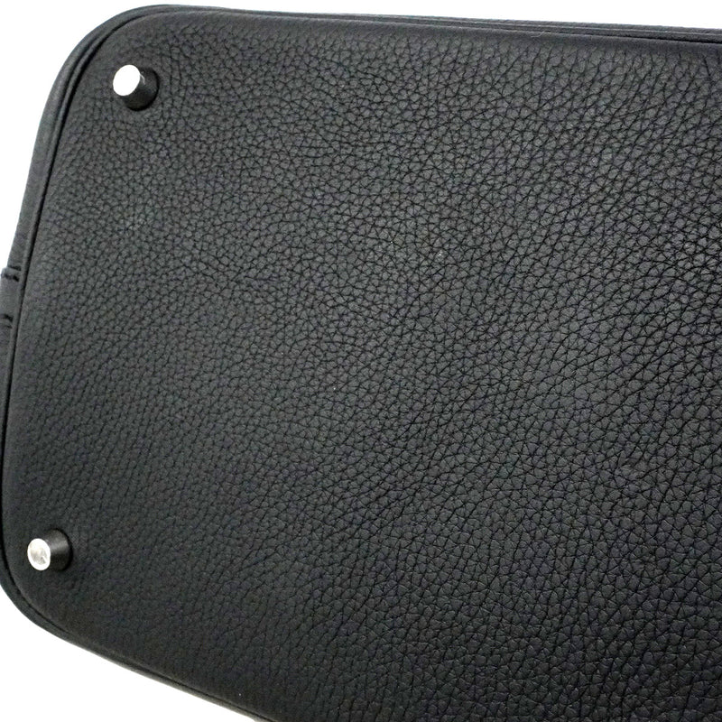 【6ic3963】エルメス ハンドバッグ ピコタンロックMM トリヨンクレマンス ブラック シルバー金具 U刻印【中古】レディース