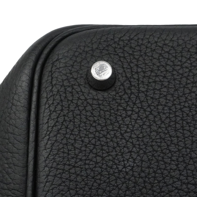 【6ic3963】エルメス ハンドバッグ ピコタンロックMM トリヨンクレマンス ブラック シルバー金具 U刻印【中古】レディース