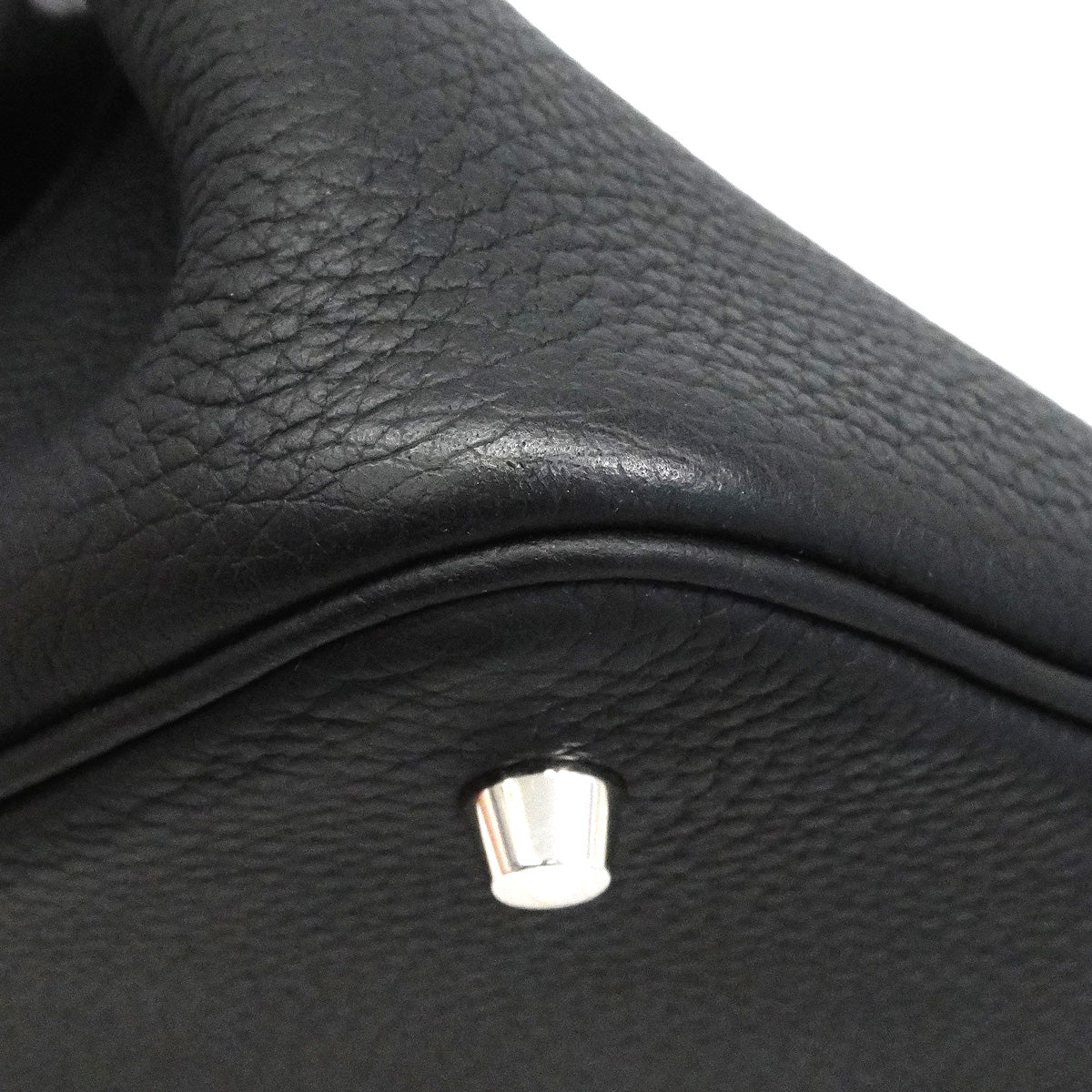 【6ic3963】エルメス ハンドバッグ ピコタンロックMM トリヨンクレマンス ブラック シルバー金具 U刻印【中古】レディース