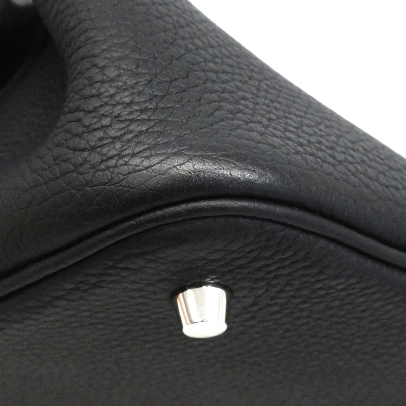 【6ic3963】エルメス ハンドバッグ ピコタンロックMM トリヨンクレマンス ブラック シルバー金具 U刻印【中古】レディース
