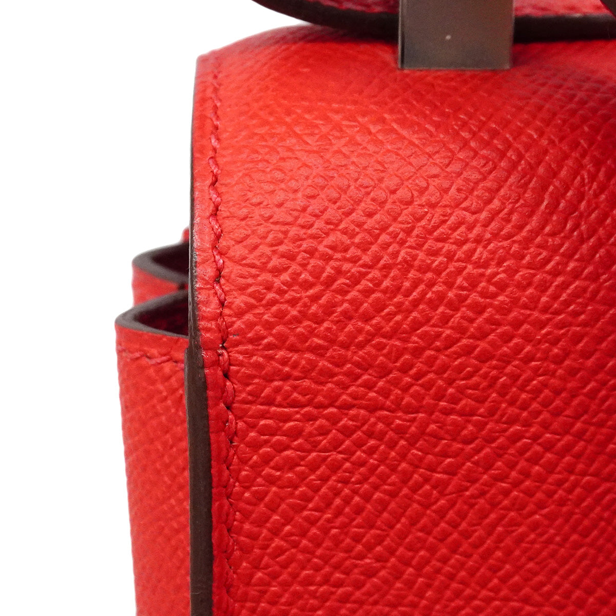 【6ic3964】エルメス ショルダーバッグ モザイク ヴォーエプソン ローズエクストリーム シルバー金具 D刻印【中古】レディース
