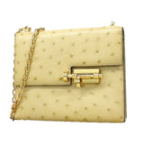 【6ic3966】エルメス ショルダーバッグ ヴェル― ミニ オーストリッチ ベージュ シャンパンゴールド金具 Z刻印【中古】レディース