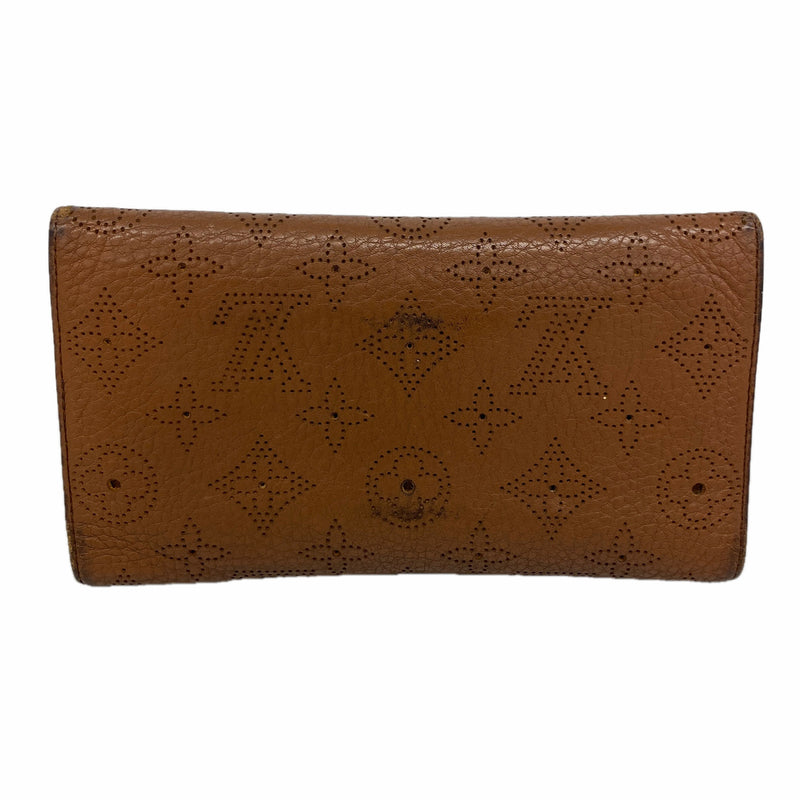 【6ic3978】ルイヴィトン 三つ折り長財布 マヒナ ポルトフォイユアメリア M95996 コニャック【中古】メンズ レディース ユニセックス