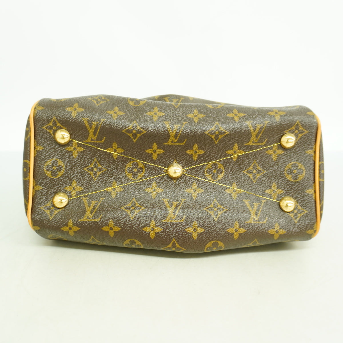 【6ic3981】ルイヴィトン ハンドバッグ モノグラム ティヴォリPM M40143 ブラウン【中古】レディース