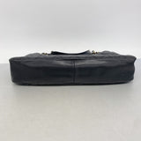 【6ic3989】シャネル チェーントート マトラッセ キャビアスキン ブラック ゴールド金具【中古】レディース