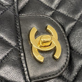 【6ic3990】シャネル ショルダーバッグ マトラッセ チェーンショルダー ラムスキン ブラック ゴールド金具【中古】レディース