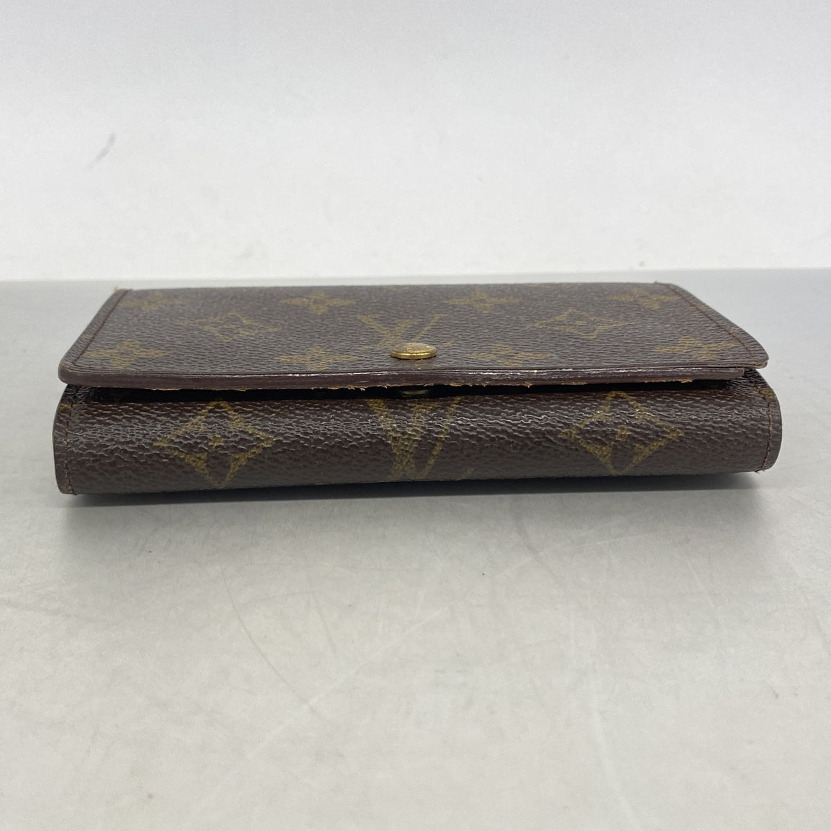【6ic3996】ルイヴィトン 財布 モノグラム ポルトモネビエトレゾール M61730 ブラウン【中古】レディース