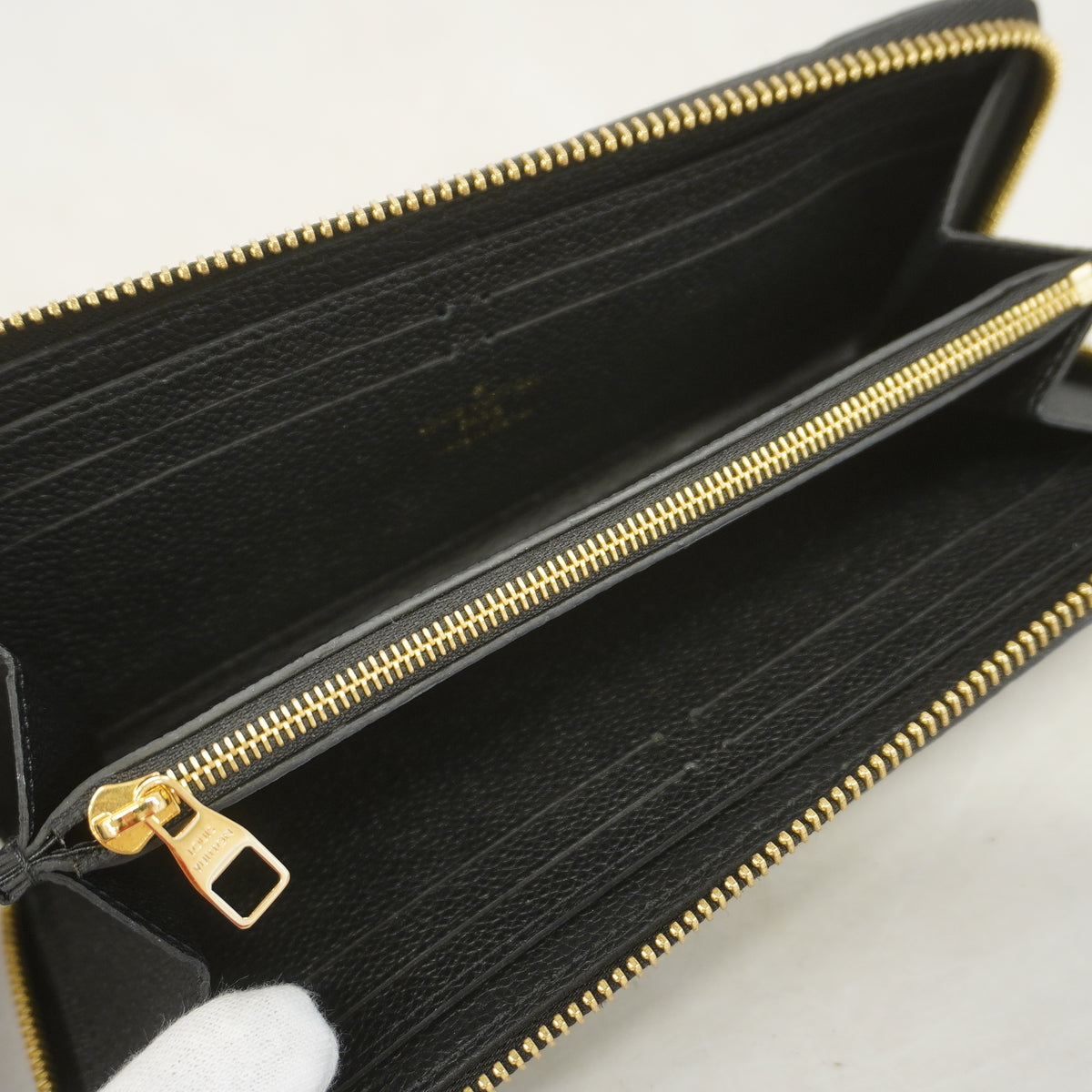 【6ic4002-h】ルイヴィトン 長財布 モノグラム・アンプラント ポルトフォイユクレマンス M60171 ノワール【中古】レディース