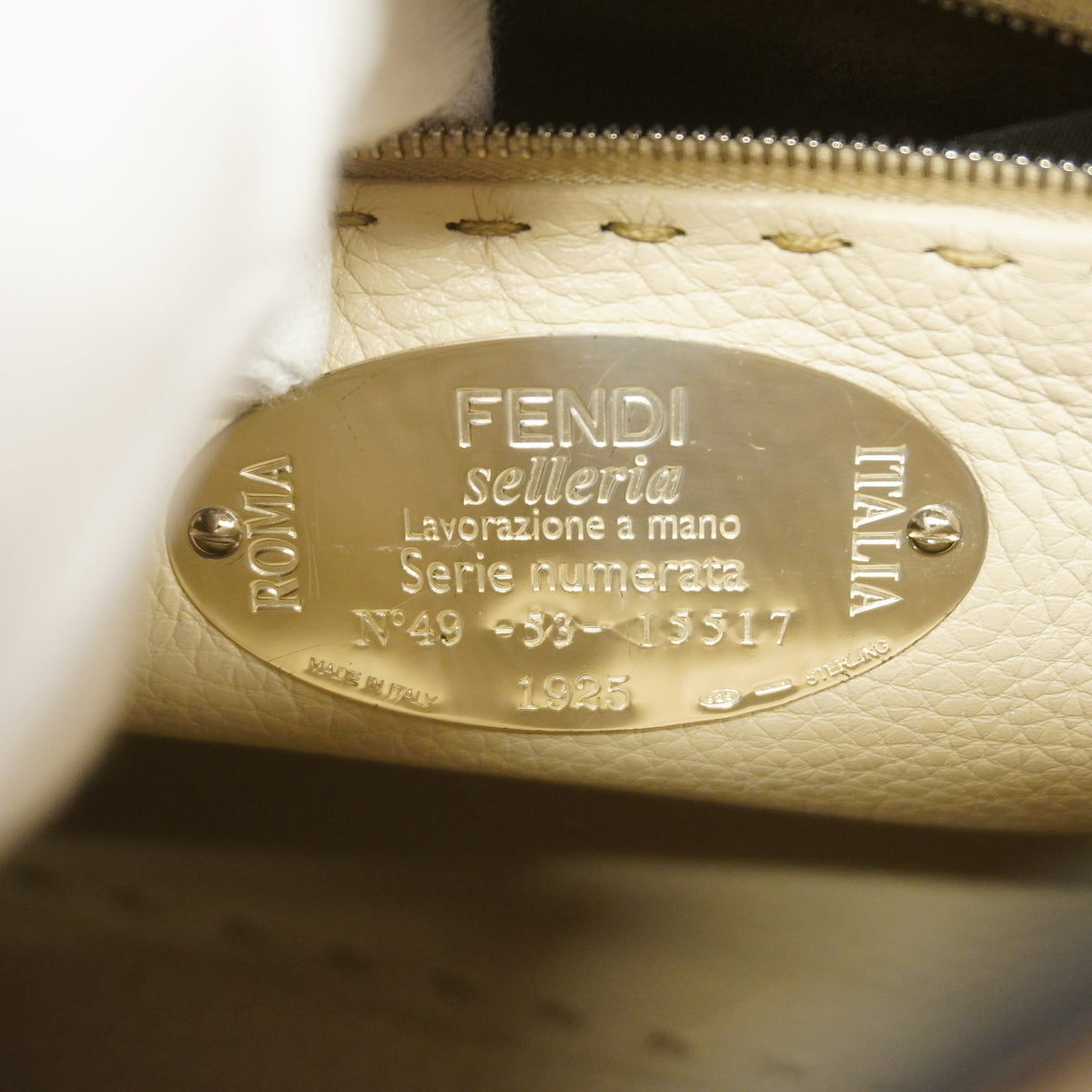 【6ic4020】フェンディ ハンドバッグ セレリア ピーカブーエッセンシャリー レザー ベージュ シルバー金具 2wayバッグ【中古】レディース