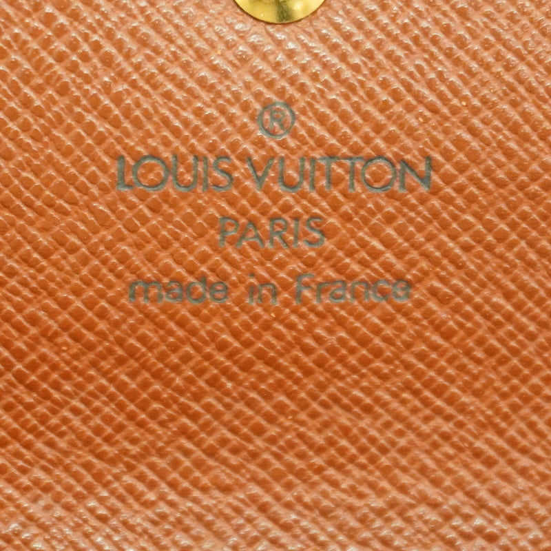 【6ic4036】ルイヴィトン 長財布 モノグラム ポシェットポルトモネクレディ M61725 ブラウン【中古】レディース