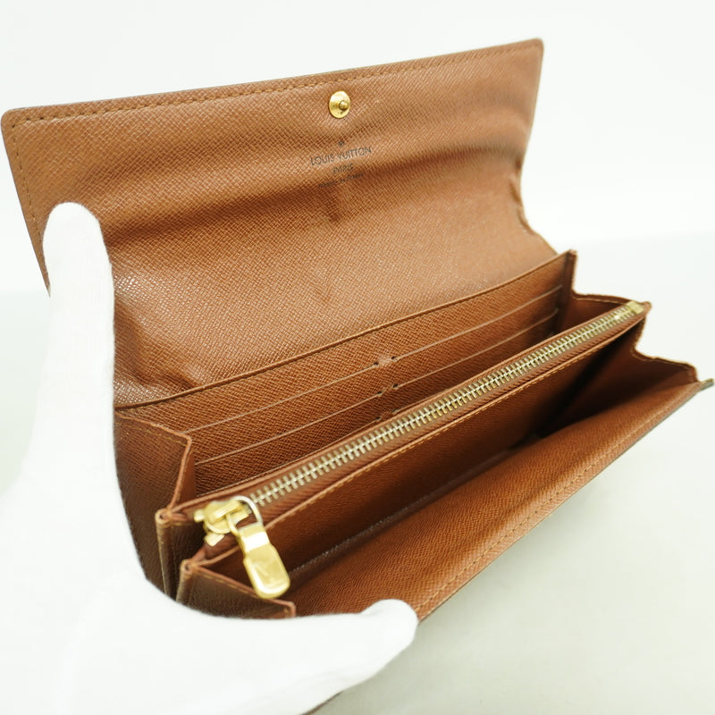 【6ic4037】ルイヴィトン 長財布 モノグラム ポルトフォイユサラ M61734 ブラウン【中古】レディース