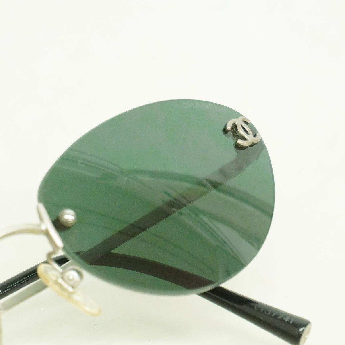 【6ic4040】シャネル サングラス 4003 プラスチック ブラック シルバー金具【中古】レディース