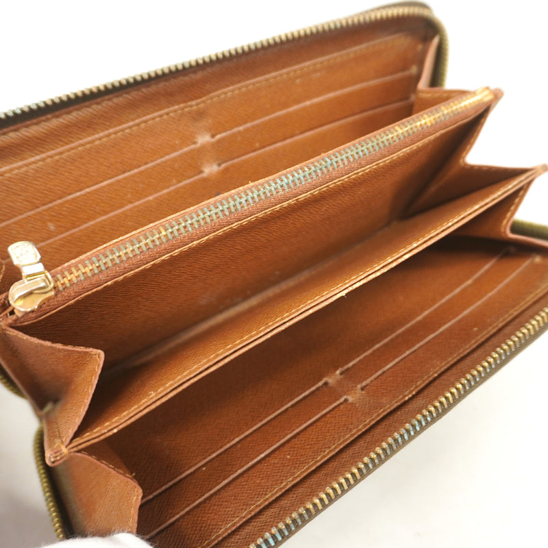 【6ic4086】ルイヴィトン 長財布 モノグラム ジッピーウォレット M60017 ブラウン【中古】メンズ レディース ユニセックス