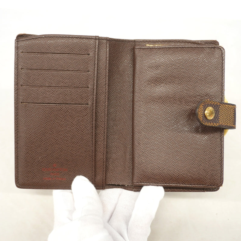 【6ic4098】ルイヴィトン 財布 ダミエ ポルトモネビエヴィエノワ N61664 エベヌ【中古】レディース