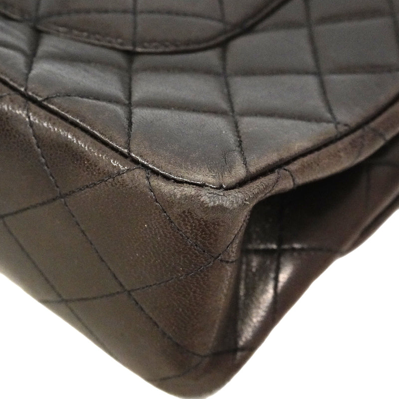 【6ic4107】シャネル ハンドバッグ マトラッセ 親子バッグ（親のみ） ラムスキン ブラック ゴールド金具【中古】レディース