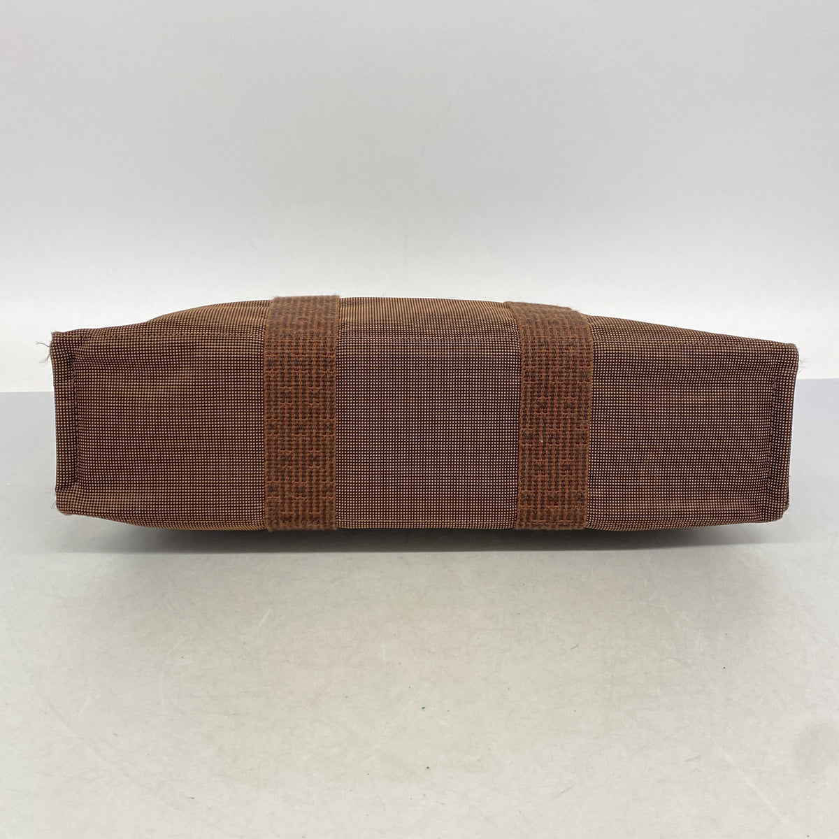 【6ic4131】エルメス トートバッグ エールラインMM ナイロン ブラウン シルバー金具【中古】メンズ レディース ユニセックス