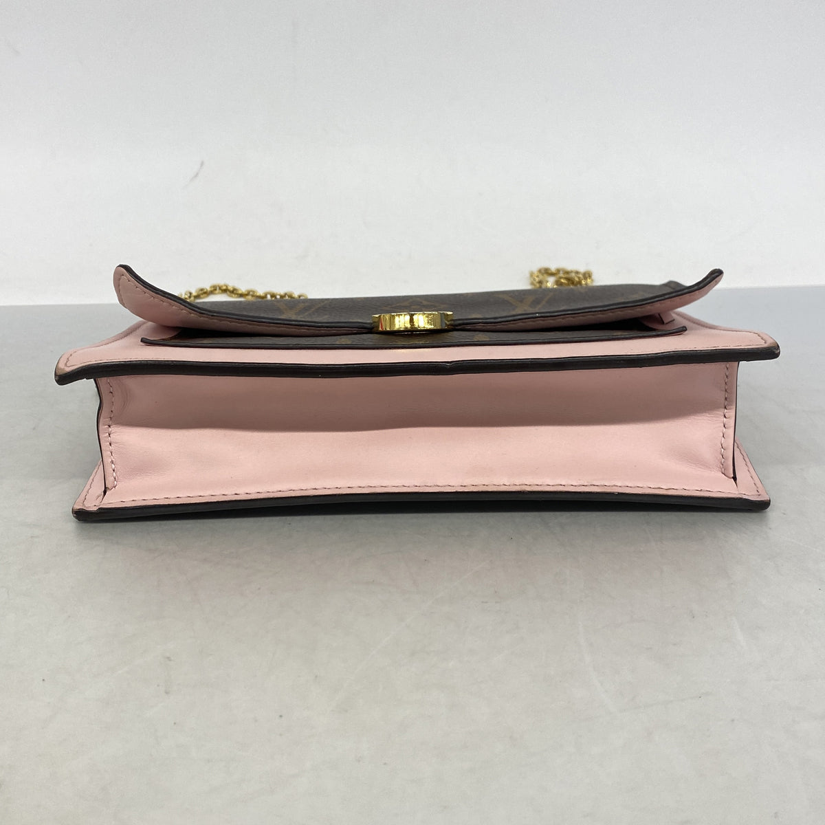 【6ic4148】ルイヴィトン ショルダーウォレット モノグラム ポルトフォイユフロールチェーン M69579 ローズバレリーヌ【中古】レディース