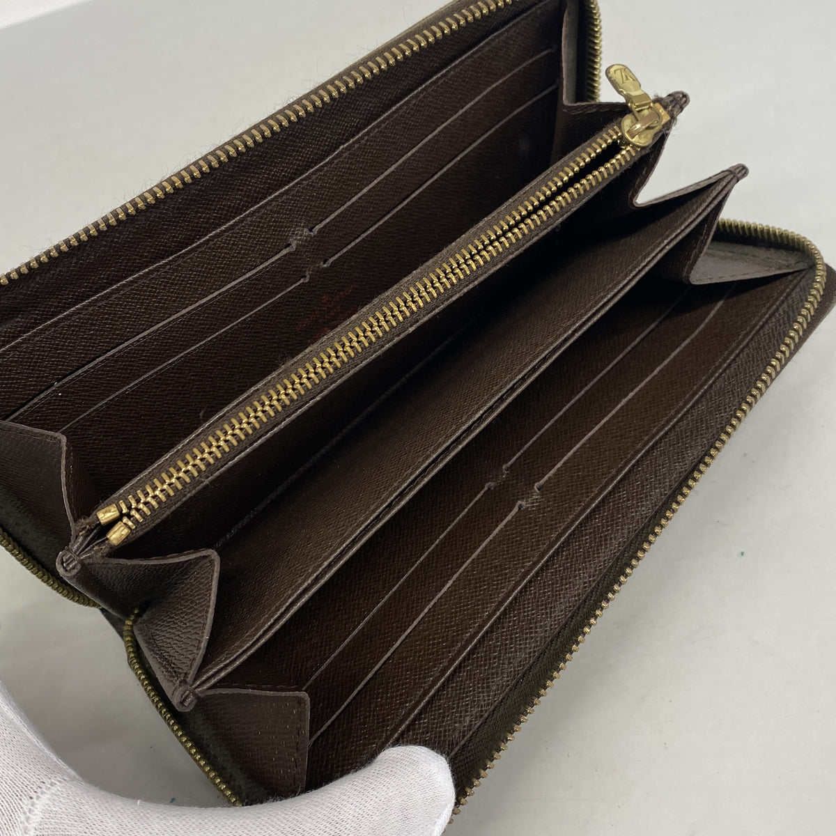 【6ic4150】ルイヴィトン 長財布 ダミエ ジッピーウォレット N60015 エベヌ【中古】メンズ レディース ユニセックス