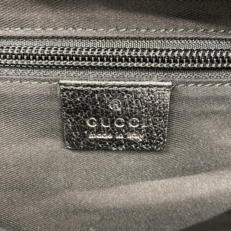【6ic4179】グッチ ボストンバッグ GGキャンバス/シェリーライン 153240 キャンバス ブラック シルバー金具【中古】メンズ レディース ユニセックス