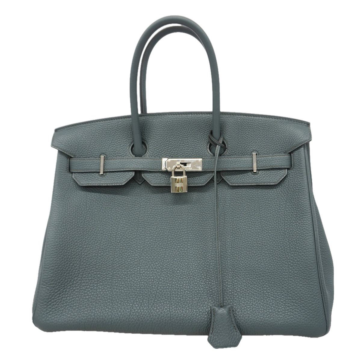 【6ic4241】エルメス ハンドバッグ バーキン35 トゴ ブルーオラージュ シルバー金具 □Ｑ刻印【中古】レディース