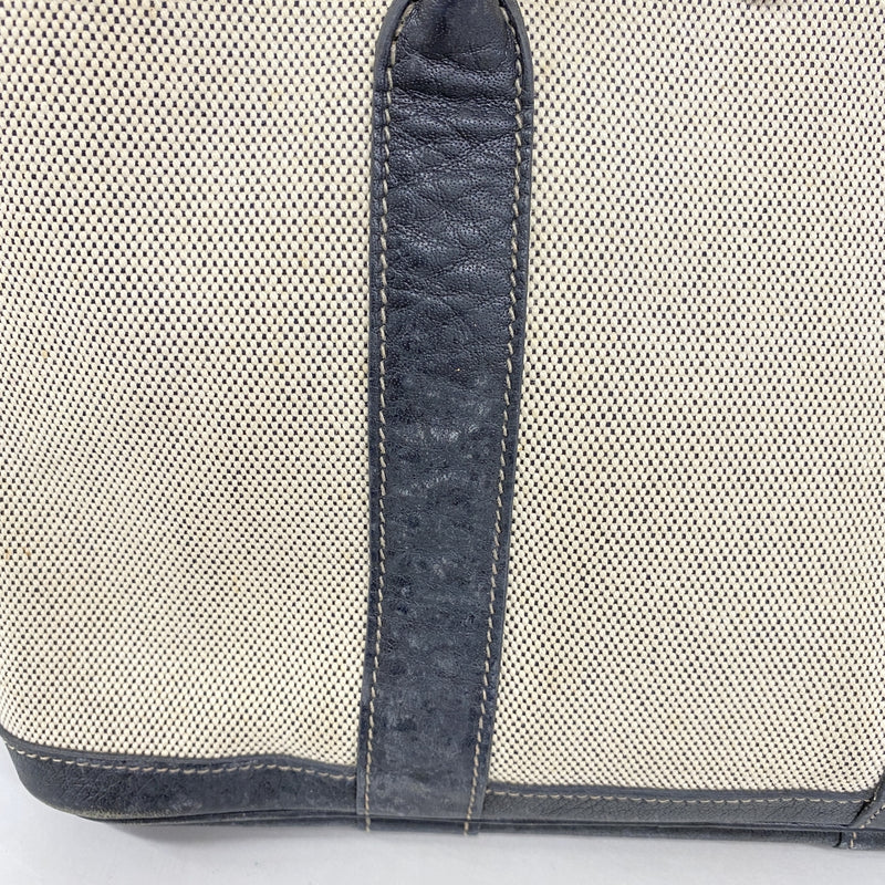 【6ic4263】エルメス トートバッグ ガーデンパーティTPM トワルアッシュ ブラック シルバー金具 □I刻印【中古】レディース