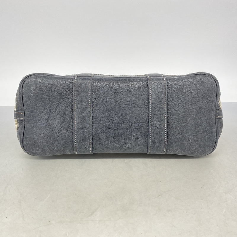 【6ic4263】エルメス トートバッグ ガーデンパーティTPM トワルアッシュ ブラック シルバー金具 □I刻印【中古】レディース