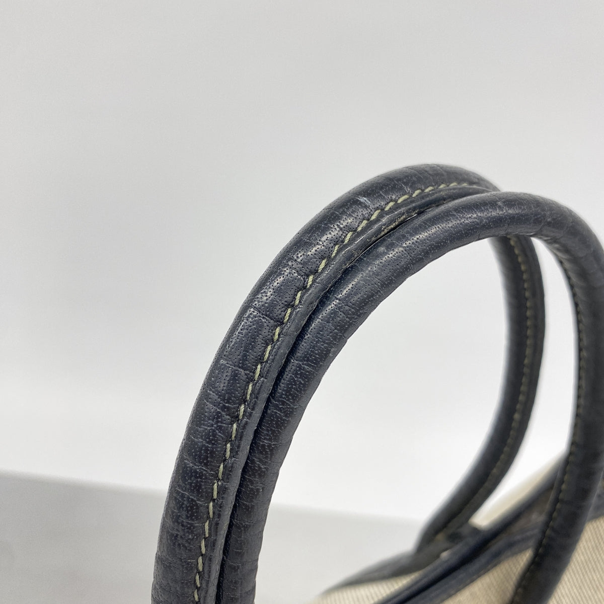 【6ic4263】エルメス トートバッグ ガーデンパーティTPM トワルアッシュ ブラック シルバー金具 □I刻印【中古】レディース