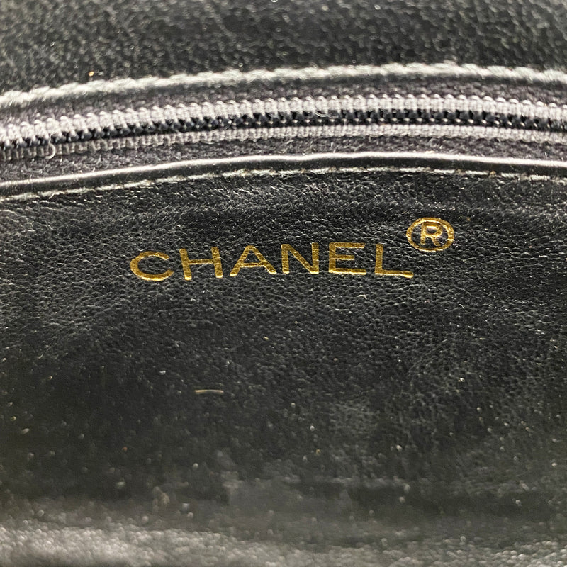 【6ic4269】シャネル ショルダーバッグ チェーンショルダー ラムスキン ブラック【中古】レディース