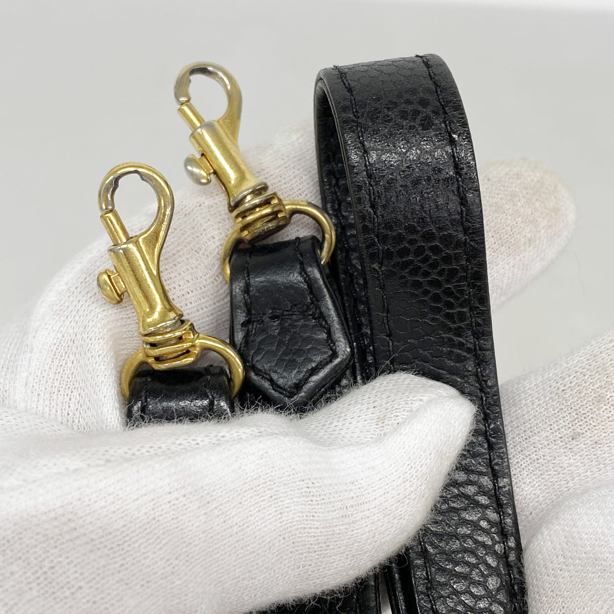 【6ic4270】シャネル ハンドバッグ キャビアスキン ブラック ゴールド金具 2wayバッグ【中古】レディース